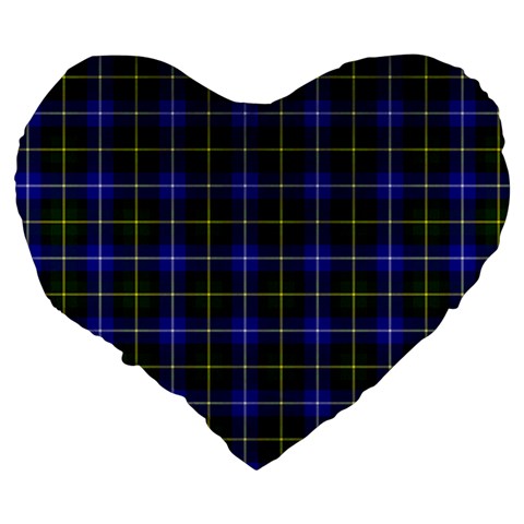 MacNeil of Barra Tartan Large 19  Premium Heart Shape Cushion from ArtsNow.com Back