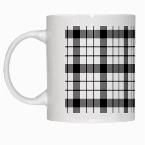 MacFarlane Tartan White Mug from ArtsNow.com Left