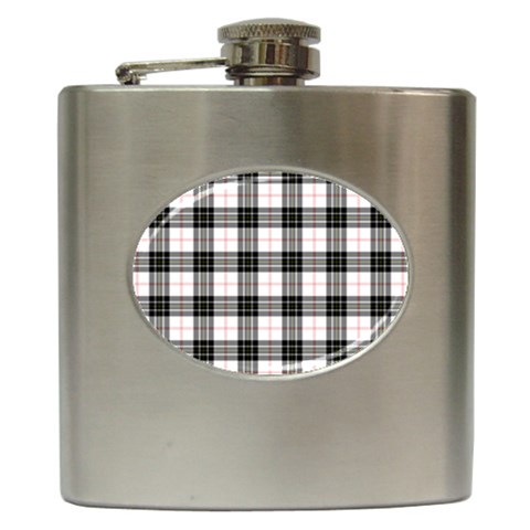 MacPherson Tartan Hip Flask (6 oz) from ArtsNow.com Front