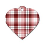 Buchanan Tartan Dog Tag Heart (One Side)