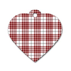 Buchanan Tartan Dog Tag Heart (Two Sides) from ArtsNow.com Front