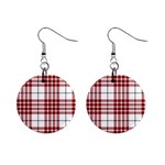 Buchanan Tartan 1  Button Earrings