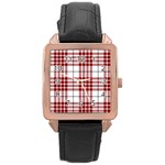 Buchanan Tartan Rose Gold Leather Watch