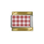 Buchanan Tartan Gold Trim Italian Charm (9mm)