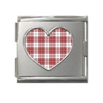 Buchanan Tartan Mega Link Heart Italian Charm (18mm)