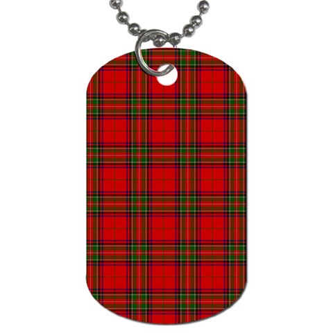 Clan Steward Tartan Dog Tag (One Side) from ArtsNow.com Front