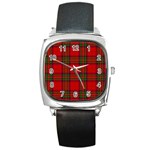 Clan Steward Tartan Square Metal Watch