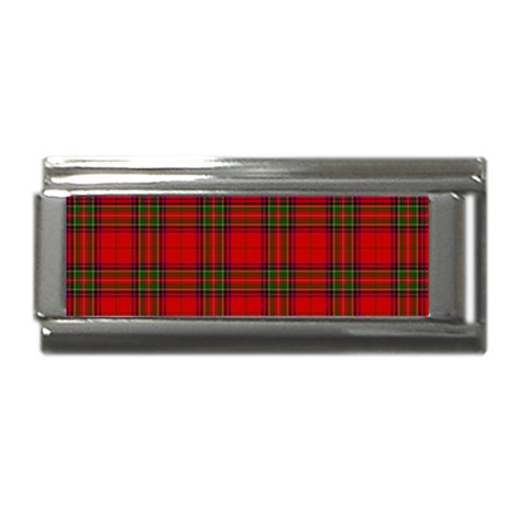 Clan Steward Tartan Superlink Italian Charm (9mm) from ArtsNow.com Front