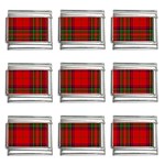 Clan Steward Tartan 9mm Italian Charm (9 pack)