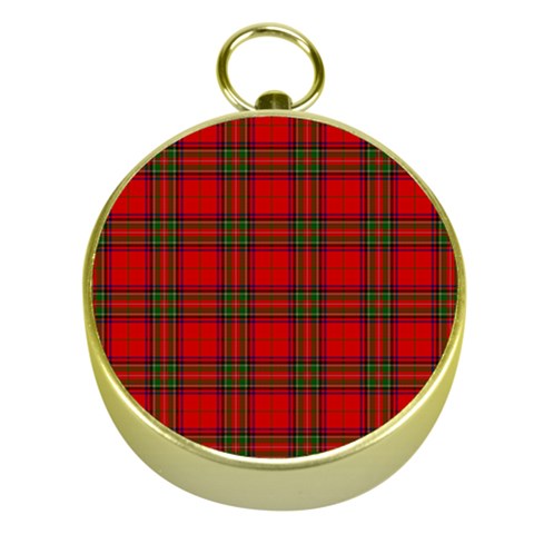 Clan Steward Tartan Gold Compass from ArtsNow.com Front