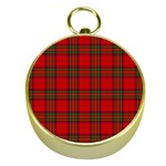 Clan Steward Tartan Gold Compass