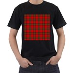 Clan Steward Tartan Men s T-Shirt (Black)