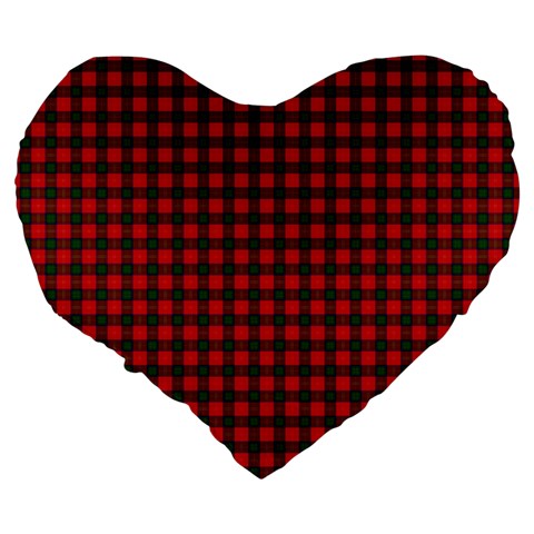 Chisholm Tartan Large 19  Premium Flano Heart Shape Cushion from ArtsNow.com Back