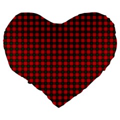 Chisholm Tartan Large 19  Premium Flano Heart Shape Cushion from ArtsNow.com Back