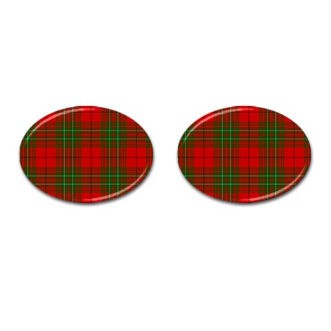 Comyn Tartan Cufflinks (Oval) from ArtsNow.com Front(Pair)