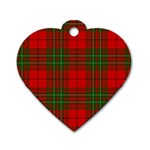 Comyn Tartan Dog Tag Heart (One Side)