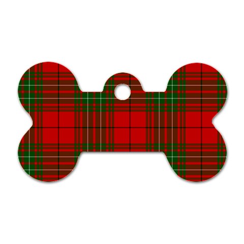 Comyn Tartan Dog Tag Bone (Two Sides) from ArtsNow.com Back