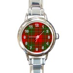 Comyn Tartan Round Italian Charm Watch