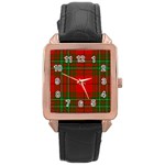 Comyn Tartan Rose Gold Leather Watch