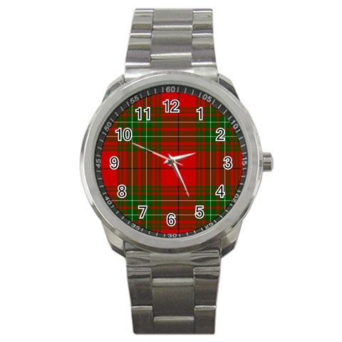 Comyn Tartan Sport Metal Watch from ArtsNow.com Front