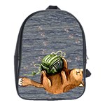 Lovely Cat Playing A Ball Of Wool School Bags (XL) 