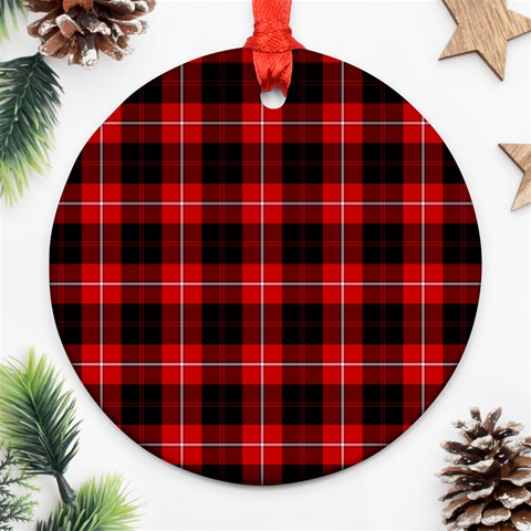 Cunningham Tartan Round Ornament (Two Sides) from ArtsNow.com Back