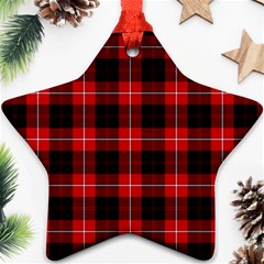 Cunningham Tartan Star Ornament (Two Sides) from ArtsNow.com Front