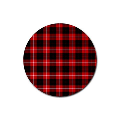 Cunningham Tartan Rubber Coaster (Round) from ArtsNow.com Front