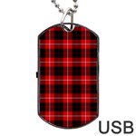 Cunningham Tartan Dog Tag USB Flash (One Side)