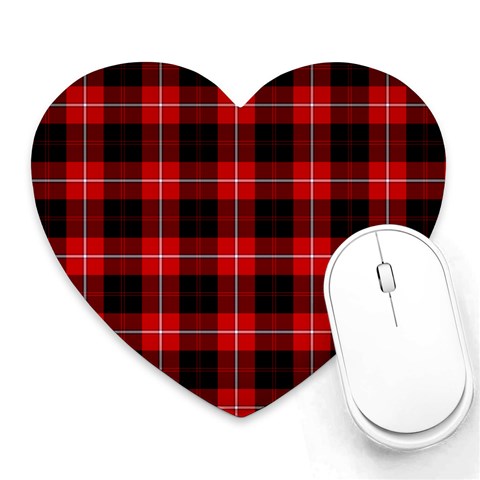 Cunningham Tartan Heart Mousepad from ArtsNow.com Front