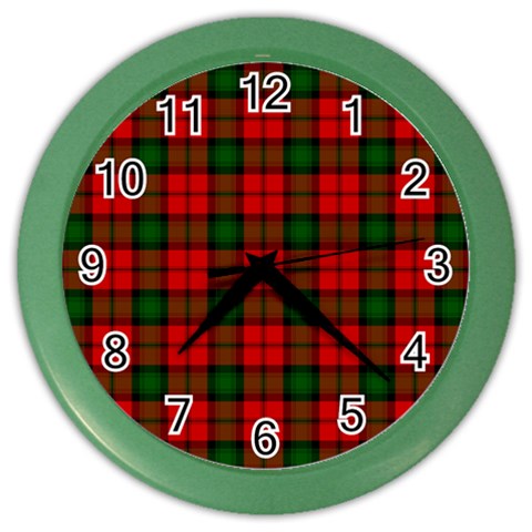 Kerr Tartan Color Wall Clock from ArtsNow.com Front