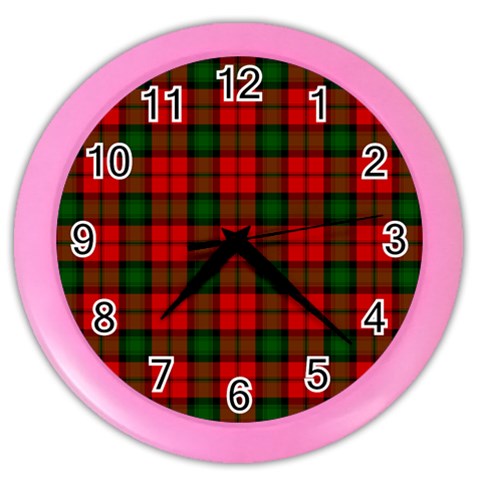 Kerr Tartan Color Wall Clock from ArtsNow.com Front