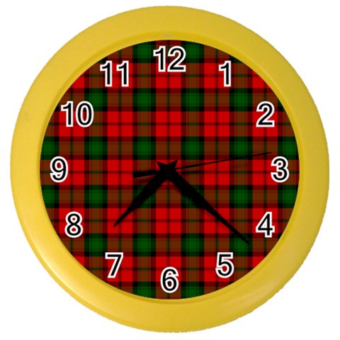 Kerr Tartan Color Wall Clock from ArtsNow.com Front