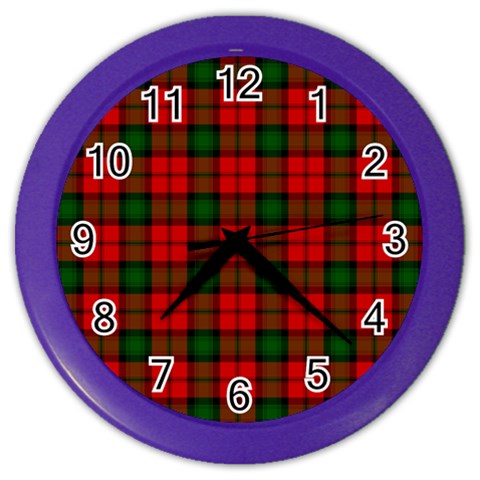 Kerr Tartan Color Wall Clock from ArtsNow.com Front