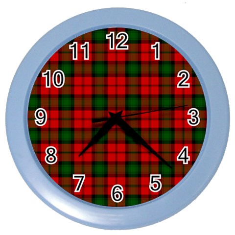 Kerr Tartan Color Wall Clock from ArtsNow.com Front