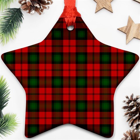 Kerr Tartan Star Ornament (Two Sides) from ArtsNow.com Back