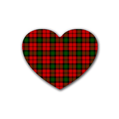 Kerr Tartan Rubber Coaster (Heart) from ArtsNow.com Front