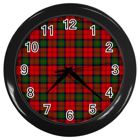 MacDuff Tartan Wall Clock (Black) from ArtsNow.com Front