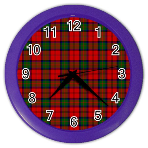 MacDuff Tartan Color Wall Clock from ArtsNow.com Front