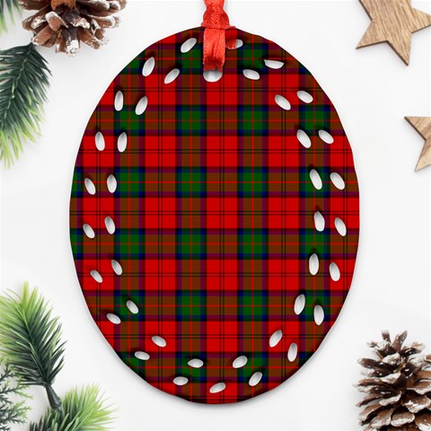 MacDuff Tartan Ornament (Bell) Ornament (Oval Filigree) from ArtsNow.com Front