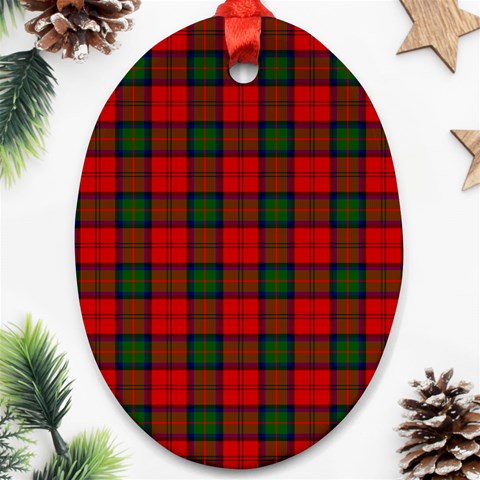 MacDuff Tartan Oval Ornament (Two Sides) from ArtsNow.com Front