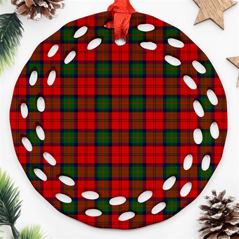 MacDuff Tartan Ornament (Round Filigree) from ArtsNow.com Front