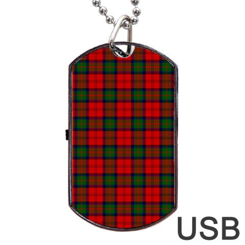 MacDuff Tartan Dog Tag USB Flash (One Side) from ArtsNow.com Front