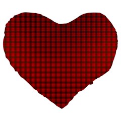 MacNab Tartan Large 19  Premium Flano Heart Shape Cushion from ArtsNow.com Front