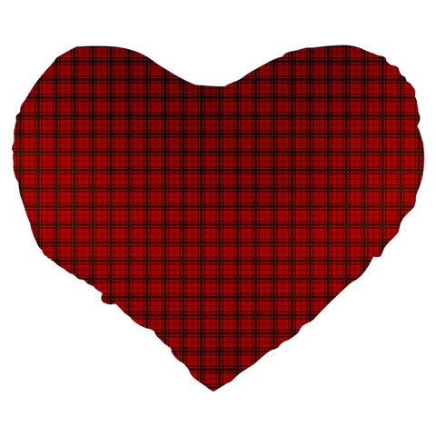 MacNab Tartan Large 19  Premium Flano Heart Shape Cushion from ArtsNow.com Back