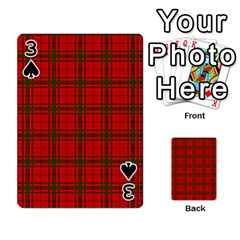 MacNab Tartan Playing Cards 54 Designs from ArtsNow.com Front - Spade3