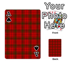 Ace MacNab Tartan Playing Cards 54 Designs from ArtsNow.com Front - SpadeA