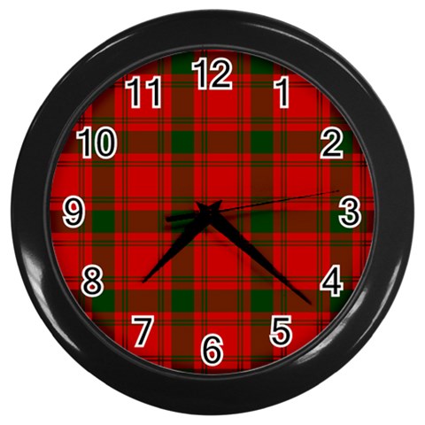 MacQuarrie Tartan Wall Clock (Black) from ArtsNow.com Front