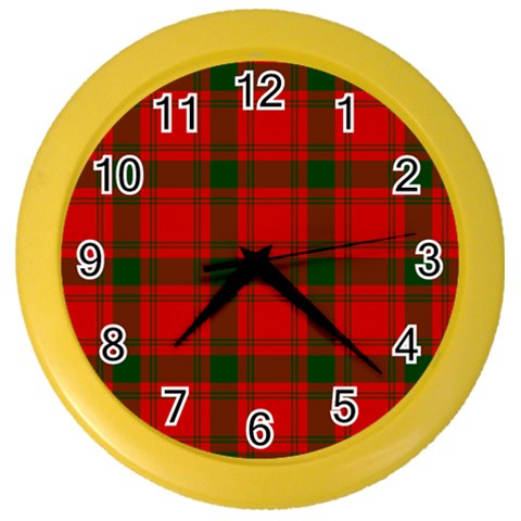 MacQuarrie Tartan Color Wall Clock from ArtsNow.com Front