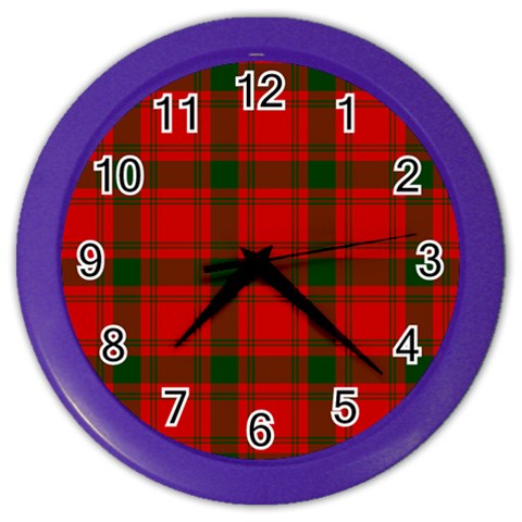 MacQuarrie Tartan Color Wall Clock from ArtsNow.com Front